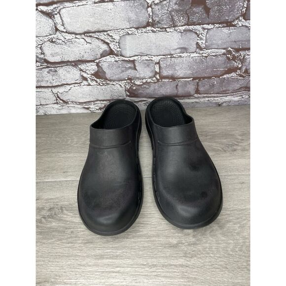 OOFOS OOcloog Casual Slip On Recovery Unisex Black Clogs Men Sz 45EU/12M US W 14
